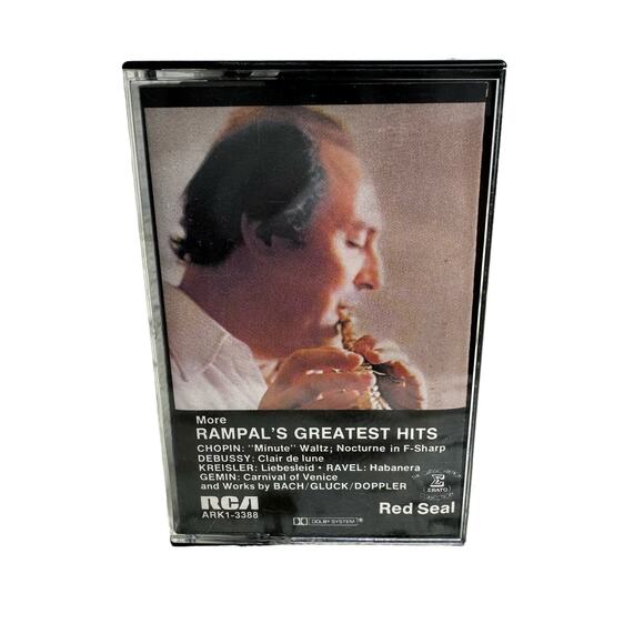 Rampal's Greatest Hits Cassette Case Only Waltz Bach Debussy Classical Vintage - Picture 1 of 6